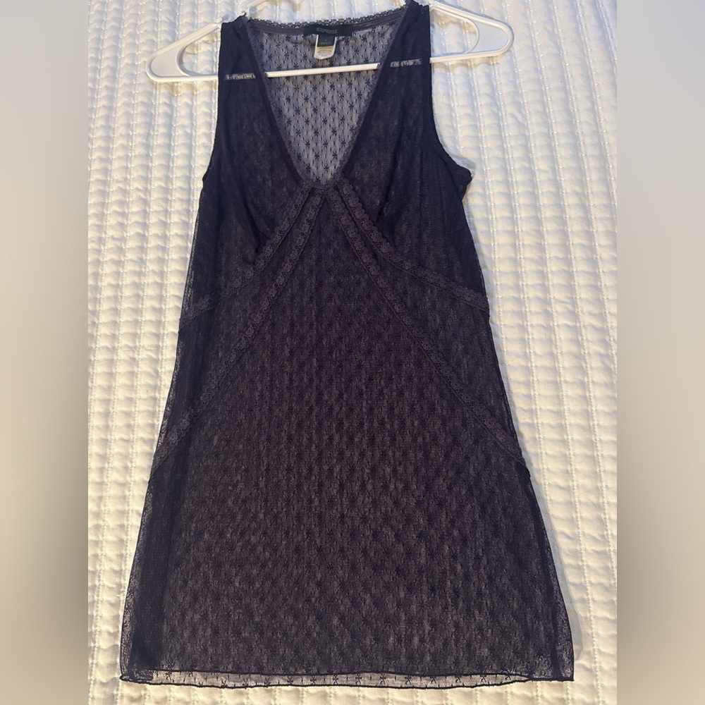 Express Purple Sheer Tank Top